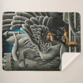 ロットワイラードッグガルゴイルファンタジー シェルパブランケット (正面(横))