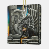 ロットワイラードッグガルゴイルファンタジー セラミックオーナメント (左)