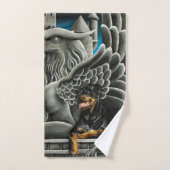 ロットワイラードッグガルゴイルファンタジー バスタオルセット (ハンドタオル)