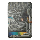 ロットワイラードッグガルゴイルファンタジー バスマット (正面縦)