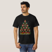 ロットワイラードッグクリスマスツリーファミリークリスマスパジャマ Tシャツ (正面フル)