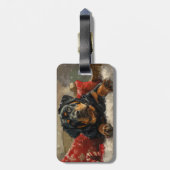 ロットワイラードッグクリスマスフェスティバル ラゲッジタグ (裏面縦)