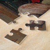 ロットワイラードッグクリスマスヴィンテージビーチ ジグソーパズル (側面)