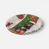 ロットワイラードッグクリスマス ペーパープレート (アングル)