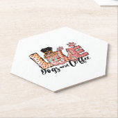 ロットワイラードッグコーヒー愛犬ママValentines Day ペーパーコースター (アングル)