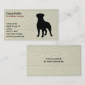 ロットワイラードッグシルエット素朴スタイルロッティドッグ 名刺 (正面/裏面)