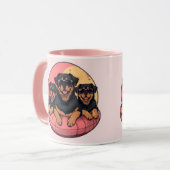 ロットワイラードッグスサマープールフロティー マグカップ (正面左)