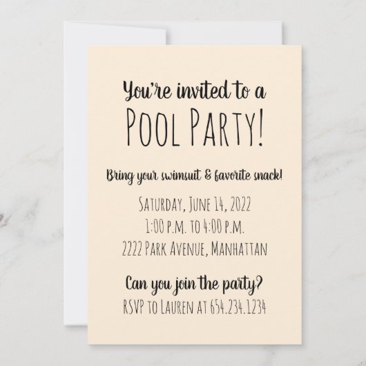 ロットワイラードッグスサマープールフロティー 招待状 (裏面)