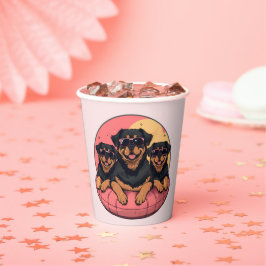 ロットワイラードッグスサマープールフロティー 紙コップ