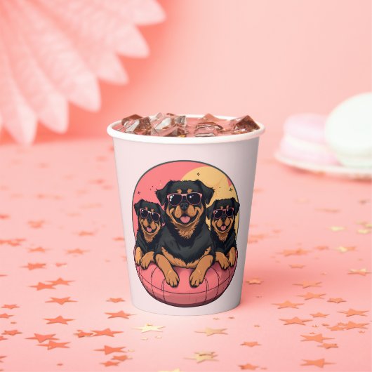 ロットワイラードッグスサマープールフロティー 紙コップ (インサイチュ)