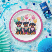 ロットワイラードッグズアットアザカーニバル ペーパープレート (パーティー)