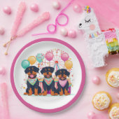 ロットワイラードッグズアットアザカーニバル ペーパープレート (パーティー)