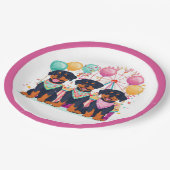 ロットワイラードッグズアットアザカーニバル ペーパープレート (アングル)