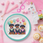 ロットワイラードッグズアットアザカーニバル ペーパープレート (パーティー)