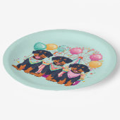 ロットワイラードッグズアットアザカーニバル ペーパープレート (アングル)