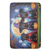 ロットワイラードッグズパンプキンハロウィンおもしろい バスマット