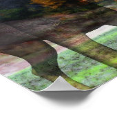 ロットワイラードッグタバコファンタジーアート ポスター (角)