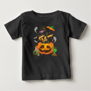 ロットワイラードッグダビングかぼちゃの卵を幸せにする ベビーTシャツ