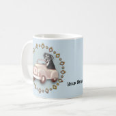 ロットワイラードッグドライビングカーマグ コーヒーマグカップ (正面左)