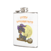 ロットワイラードッグハッピーハローウィンウィッチ フラスク (左)