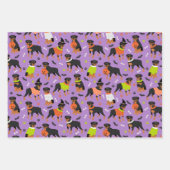 ロットワイラードッグハロウィーン ラッピングペーパーシート (正面)