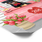 ロットワイラードッグバレンタインデーキスをするス ポスター (角)