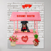 ロットワイラードッグバレンタインデーキスをするス ポスター (正面)