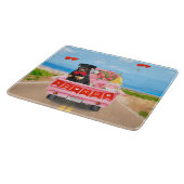 ロットワイラードッグバレンタインデートラックハート カッティングボード (角)