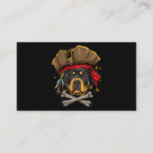 ロットワイラードッグパイレーツジョリーロジャーフラッグクロスボーンズ 名刺 (裏面)