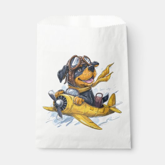 ロットワイラードッグパイロット飛行機 フェイバーバッグ (正面)