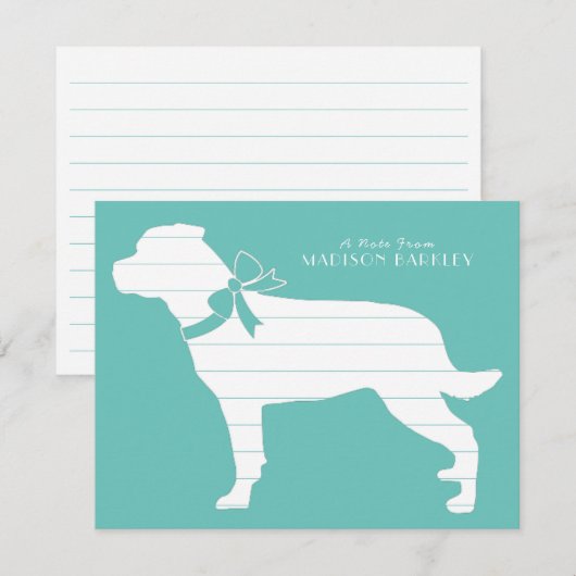 ロットワイラードッグパピーロッティ サンキューカード (正面/裏面)