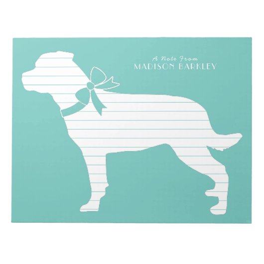 ロットワイラードッグパピーロッティ ノートパッド (正面)