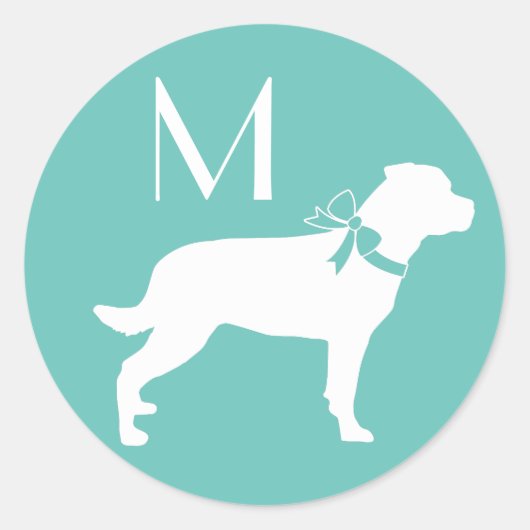 ロットワイラードッグパピー ラウンドシール (正面)