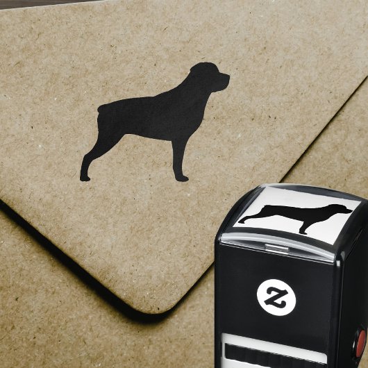 ロットワイラードッグブリードシルエット セルフインキングスタンプ