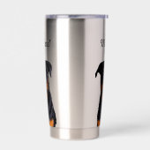 ロットワイラードッグペットモノグラムドッグパパブリーダー 保温保冷タンブラー (左面)