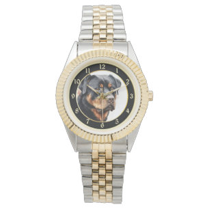 ロットワイラードッグポートレート時計 腕時計