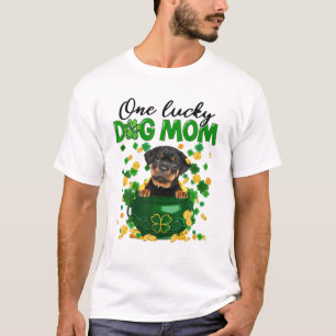 ロットワイラードッグママアイリッシュグリーンシャムロックサンパトリック Tシャツ