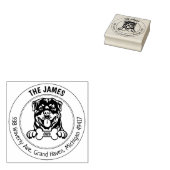 ロットワイラードッグ差出人住所ファミリー ラバースタンプ (押印)