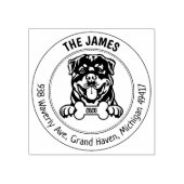 ロットワイラードッグ差出人住所ファミリー ラバースタンプ (インプリント)