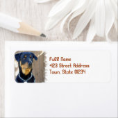 ロットワイラードッグ差出人住所ラベル ラベル (インサイチュ)