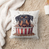 ロットワイラードッグ映画ポップコーンバケット クッション (ブランケット)