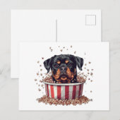 ロットワイラードッグ映画ポップコーンバケット ポストカード (正面/裏面)