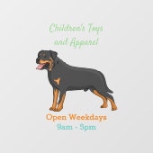 ロットワイラードッグ漫画イラストレーション ウィンドウサイン (シート)