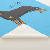 ロットワイラードッグ漫画イラストレーション シェルパブランケット (3/4)