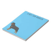 ロットワイラードッグ漫画イラストレーション ノートパッド (回転)