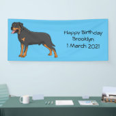 ロットワイラードッグ漫画イラストレーション 横断幕 (トレードショー)