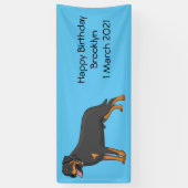 ロットワイラードッグ漫画イラストレーション 横断幕 (縦)