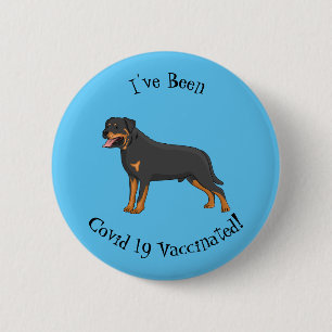 ロットワイラードッグ漫画イラストレーション 缶バッジ