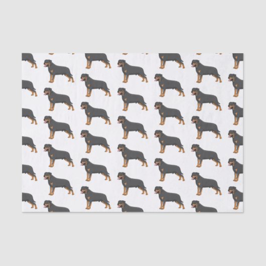 ロットワイラードッグ漫画イラストレーション 薄葉紙 (正面)