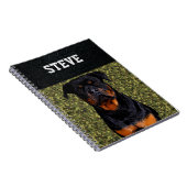 ロットワイラードッグ迷彩柄動物名カッコいい頑丈な子犬 ノートブック (右側)